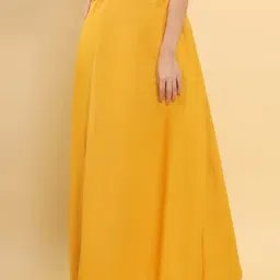 Soch Yellow Cotton Saree Shapewear-image-74