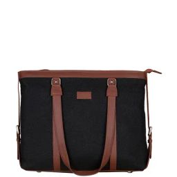 ZOUK Black Printed Large Tote Handbag-image-107