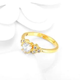 GIVA 925 Sterling Silver Golden Ring for Women-picture-34
