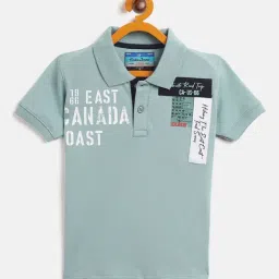 Duke Kids Light Blue Printed Polo T-Shirt-image-78