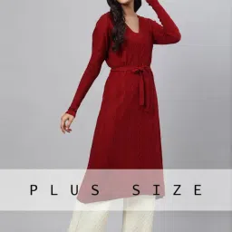 Aurelia Red Straight Kurta-image-88