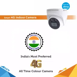 Trueview 4G 3 MP Sim Based Smart Security Dome Camera White image 4