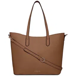 Accessorize London Brown Solid Medium Tote Handbag-14