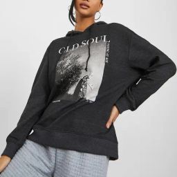Styli Grey Cotton Printed Hoodie-picture-9