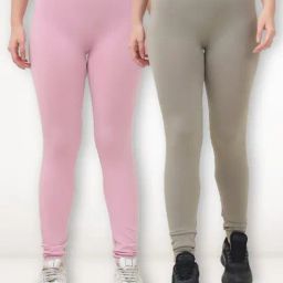 Gracit Pink & Pista Green Solid Tights (Pack of 2)-image-39