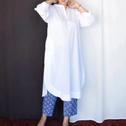 House of Moxa Sunkissed White Anti Fit Kurta-image-14