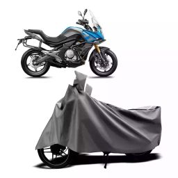 Auto Pearl Two Wheeler Cover with Bag for CFMoto 650MT, Silver-image-77