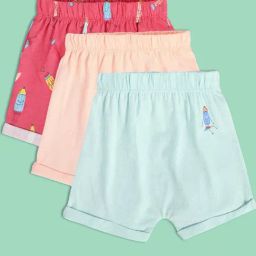 MINIKLUB Kids Multicolor Printed Shorts (Pack Of 3)-picture-30