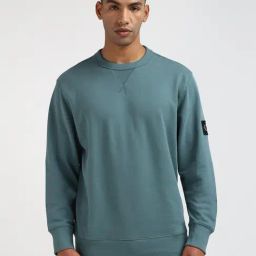 Calvin Klein Teal Regular Fit Sweatshirt-image-53