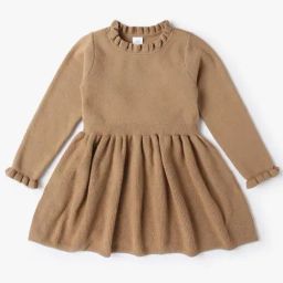 GAP Girls Brown Solid Dress-image-23