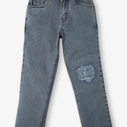 Ed-a-Mamma Boys Blue Cotton Textured Jeans-image-48