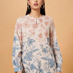 Marigold Lane Beige Floral Print Tunic-image-68
