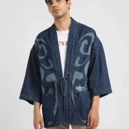 Levi's Blue Cotton Regular Fit Printed Jacket-picture-7