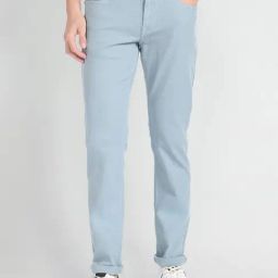 U.S. Polo Assn. Brandon Sky Blue Slim Fit Lightly Washed Jeans-image-66