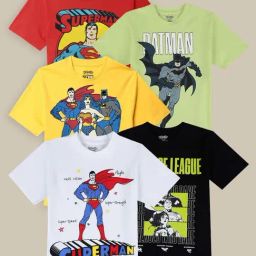 Kidsville Multicolor Cotton Printed T-Shirt (Pack of 5)-picture-19