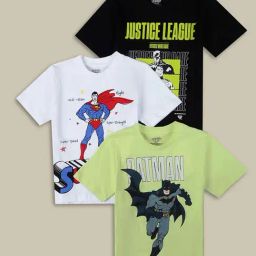 Kidsville Multicolor Cotton Printed T-Shirt (Pack of 3)-image-80