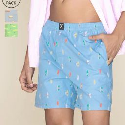 XYXX Multicolored Cotton Relaxed Fit Printed Boxers - Pack Of 3-image-67