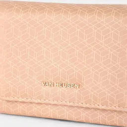 Van Heusen Peach Printed Wallet For Women image 4