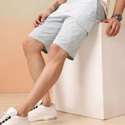 Mast & Harbour Men Pure Cotton Cargo Shorts-picture-17