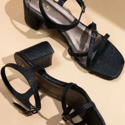Inc.5 Women's Black Ankle Strap Sandals-image-81