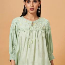 Marigold Lane Mint Green Embroidered Top-picture-12