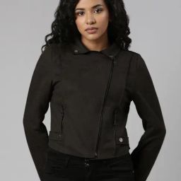 SHOWOFF Black Velvet Solid Jacket-image-57