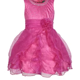 Shahina Fashion Girls Self Design Fit & Flare Dress-image-81