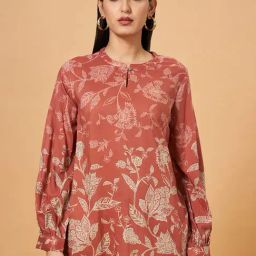 Marigold Lane Rust Floral Print Tunic-image-27