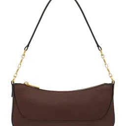 Miraggio Sally Brown Textured Medium Leather Shoulder Bag-image-40