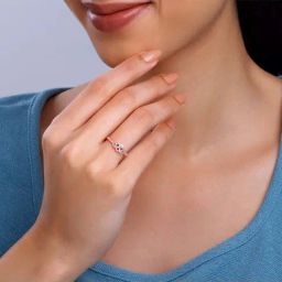 GIVA 925 Sterling Silver Rose Gold Ring for Women-image-68