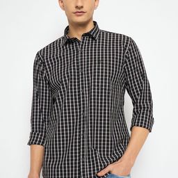 Duke Men Slim Fit Tartan Checks Opaque Checked Casual Shirt-image-97