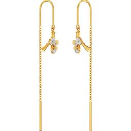 Joyalukkas 22k (916) Graceful Floral Birds Gold Earrings For Women-image-46