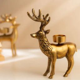 S. G. Home Antique Deer Tea Light Holder-image-51