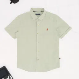 Pantaloons Junior Green Tint Green Shirt-image-43