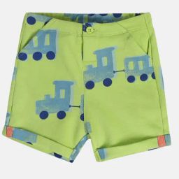 Miniklub Green Knit Regular Printed Shorts-picture-18