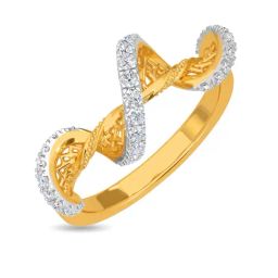 Kisna Diamond & Gold Jewellery Rossana 14k (585) Diamond & Gold Ring For Women-picture-13