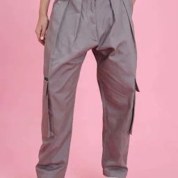 Lounge Dreams Grey Cotton Plain Trousers-picture-21