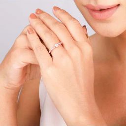 GIVA 925 Sterling Silver Rose Gold Ring for Women-image-69