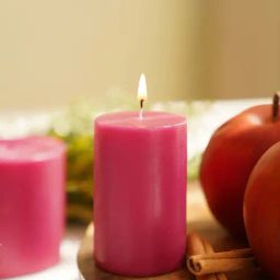 Pure Home and Living Pink Apple Cinnamon Pillar Candle-picture-11