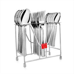 FnS Pacific Silver Stainless Steel Cutlery - Set of 18-48