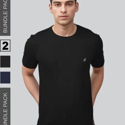 Lux Nitro Black & Navy Regular Fit T-Shirt-image-80