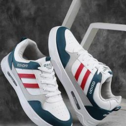 Asian Men's White & Red Casual Sneakers-picture-30
