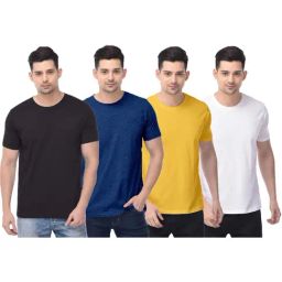 Color Capital Multicolored Regular Fit T-Shirt - Pack of 4-image-14