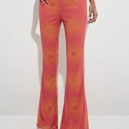 Nuon by Westside Coral Sun Printed High-Rise Bootcut Pants-picture-16