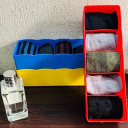 5 Grid Plastic Storage Box Drawer Socks Organizer-23