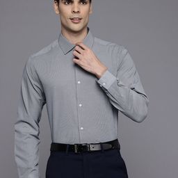 Burton Men Slim Fit Pure Cotton Micro Checked Formal Shirt-image-66