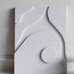 VAH Kya Bat Hai !! White Abstract 3D Textured Boho Plaster Wall Hangings-image-12