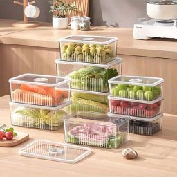 SCL Steelo White Plastic Sofresh Fridge Food Storage Containers With Date Calendar Lid - Set of 3 image 4
