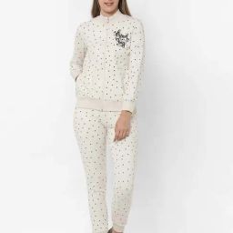 Sweet Dreams Beige Printed Sports Jacket Pants Set-image-95