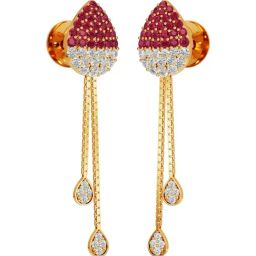 Joyalukkas 22k (916) Ethereal Dewdrop Beauty Gold Earrings For Women-image-78
